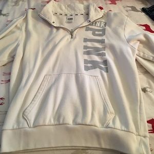 Pink half zip sweatshirt