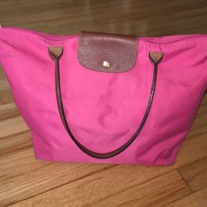 Large Longchamp Le Pliage Tote Bubble Pink