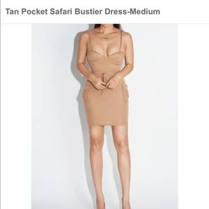 Tan pocket Safari dress