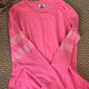 Hot pink crew neck