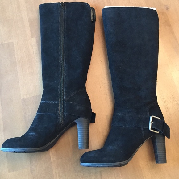 Nine West Tall Black Suede Boots