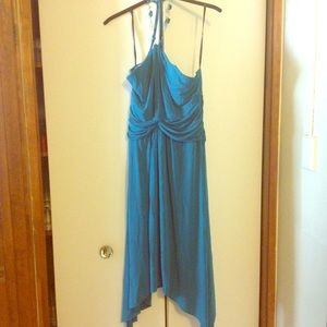 Laundry Teal Glamorous Halter Dress