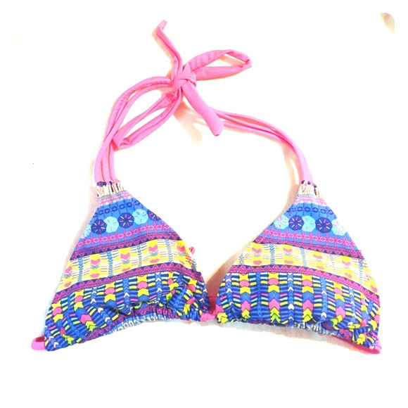 Triangle colorful swim top