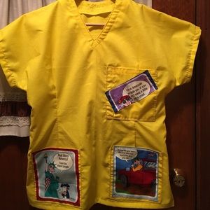 Maxine hand made scrub top nwot