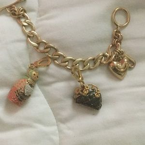juicy couture bracelet with two charms