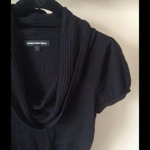 Express Black cowl neck short sleeve sweater