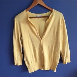 Light Yellow three quarters length cardigan