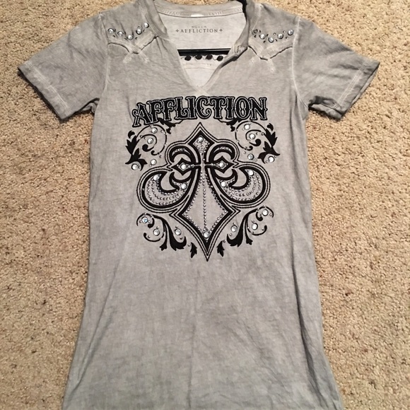 Women's affliction tee, hardly worn, size S