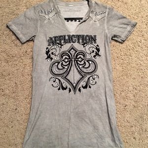 Women's affliction tee, hardly worn, size S
