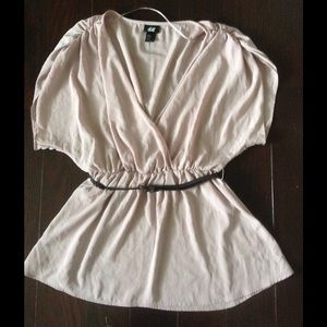 H&M gorgeous blush tone blouse with belt