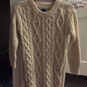White toddler sweater dress