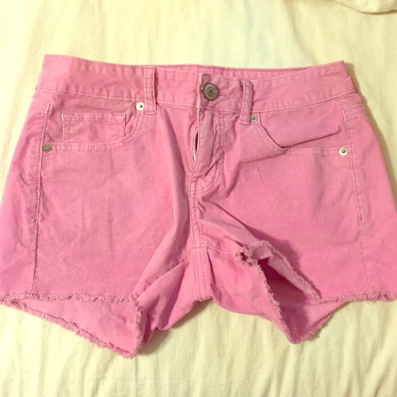 Pink corduroy American eagle shorts