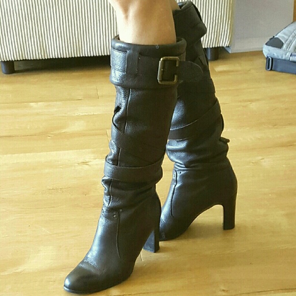 Gorgeous Italian Leather Boots in Brown/Black