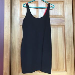 Black Spandex Dress with Coral Back