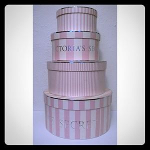 Victoria's Secret Pink & Cream Hatboxes