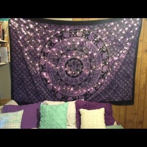 Purple Mandala Tapestry