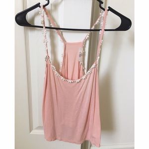 Pink w/ flower straps urban outfitters tank top