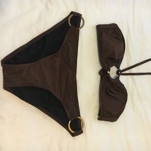 Gianni Bini chocolate brown bikini (size medium)