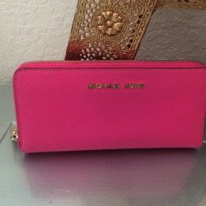 Hot pink Michael Kors long wallet
