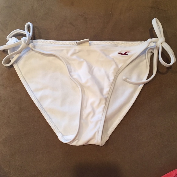 Hollister white swim bottoms size S.