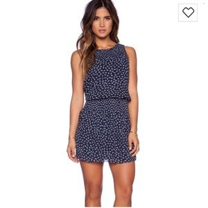 Joie silk smocked mini dress