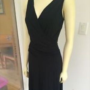 Cabi black Jersey faux wrap dress size XL