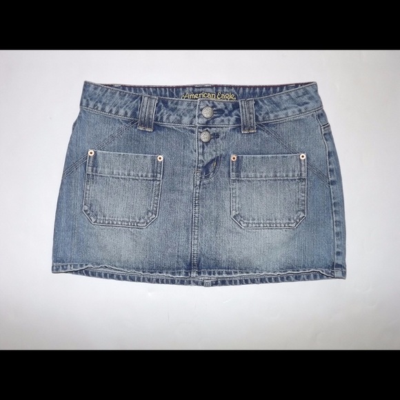 American Eagle Denim Mini Skirt Size 4