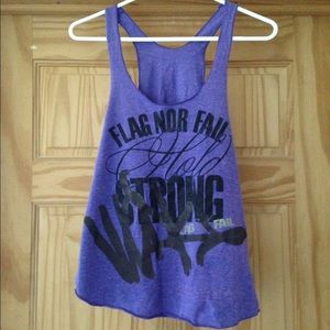 Flag Nor Fail purple tank top