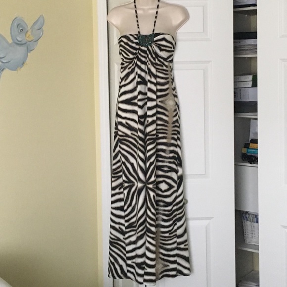 Animal print maxi dress