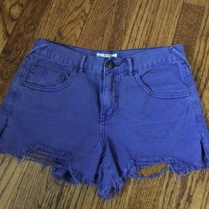 Purple Free People high waisted shorts