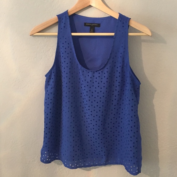 Blue Sleeveless Top XS