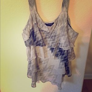 Ruffled, beaded Lane Bryant Tank Top 26/28