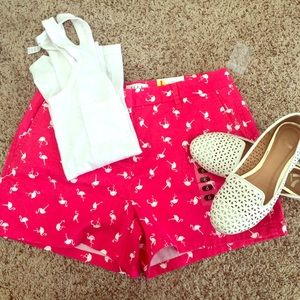 ELLE flamingo hot pink shorts sz 6 NWT