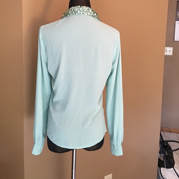 Sold! Blingy forever 21 button up blouse - Picture 2 of 4
