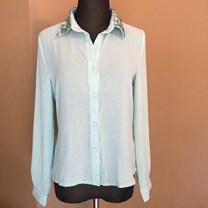 Sold! Blingy forever 21 button up blouse