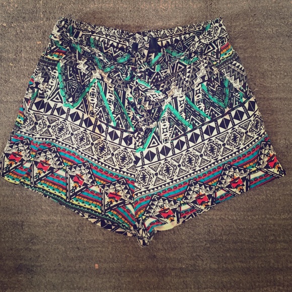 Tribal print soft shorts