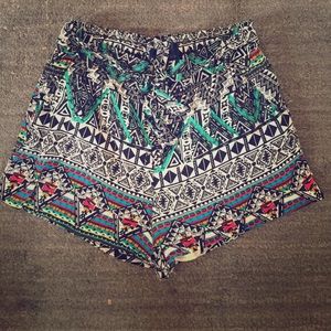 Tribal print soft shorts