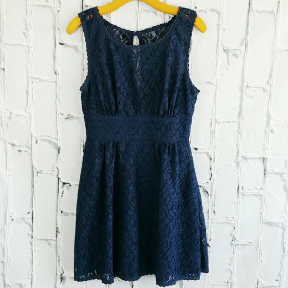 B.Darling  Dresses & Skirts - 💞SALE💞 Navy Blue B.Darling Lace Dress