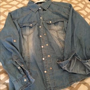 Light blue denim shirt