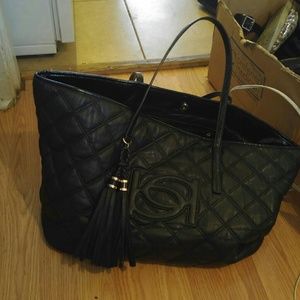 Black bebe tote