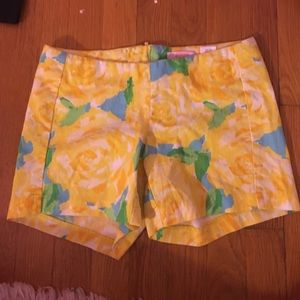 yellow floral Lilly Pulitzer Shorts