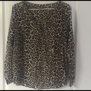 ZARA Leopard Print Blouse