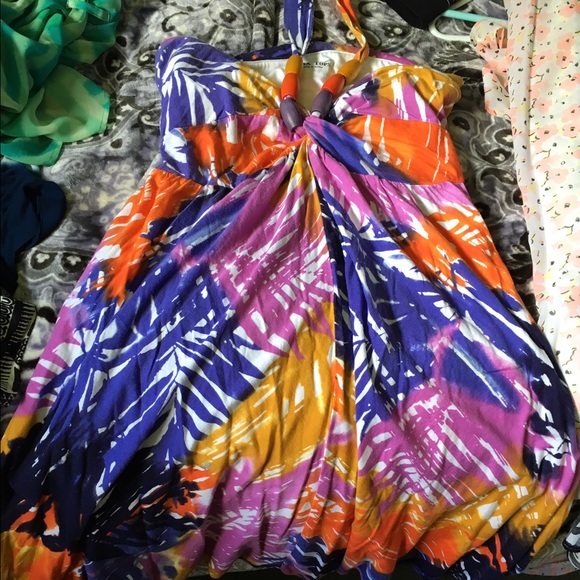 Halter dress with peekaboo back