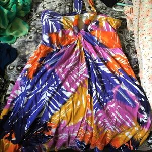 Halter dress with peekaboo back