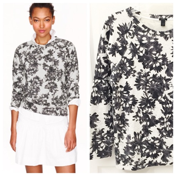 J. Crew Photo Floral Sweatshirt