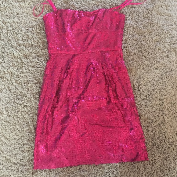 BCBGMaxazria short sequined cocktail dress