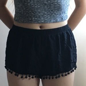 Black Pom Pom shorts