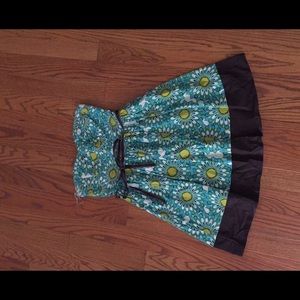 Multi colored strap less sun dress