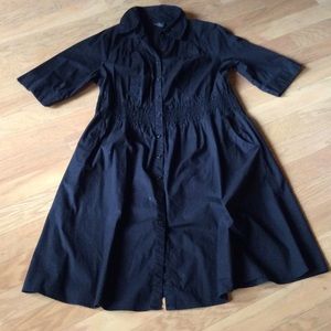 Black shirt dress