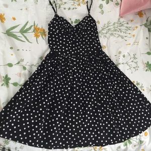 AQUA POLKA DOT DRESS